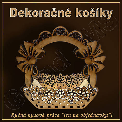 Dekorácie - Dekoračný košík - vzor A - 15858559_
