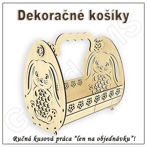 Dekorácie - Veľkonočný košík - vzor A - 15858576_