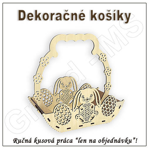 Dekorácie - Veľkonočný košík - vzor B - 15858582_