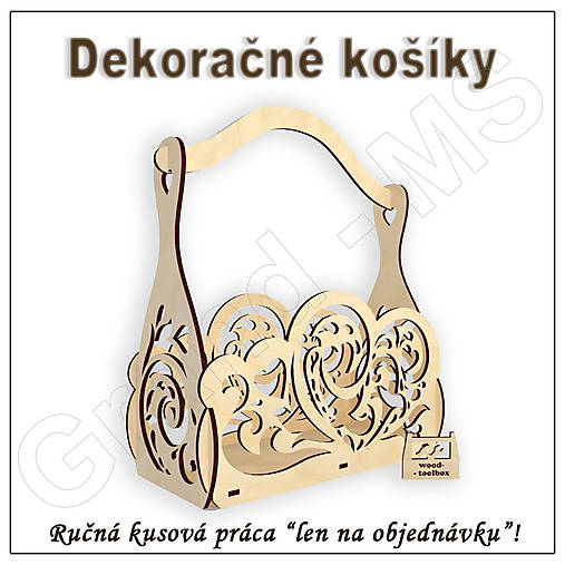 Dekorácie - Dekoračný košík - vzor D - 15858654_