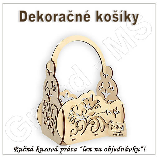 Dekorácie - Dekoračný košík - vzor E - 15858664_