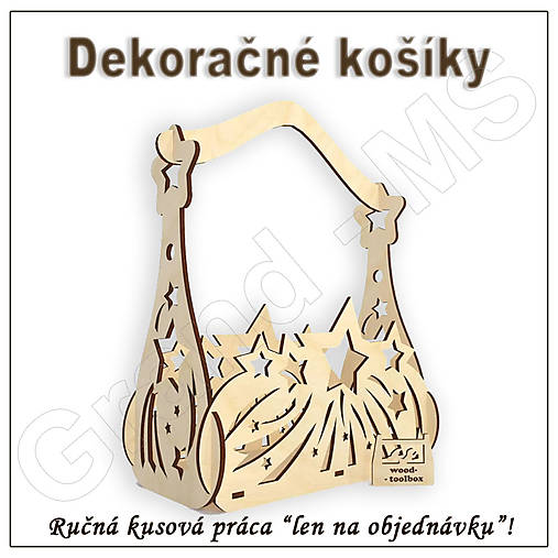 Dekorácie - Dekoračný košík - vzor F - 15858665_