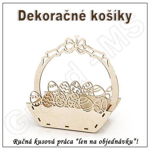 Dekorácie - Veľkonočný košík - vzor C - 15858667_
