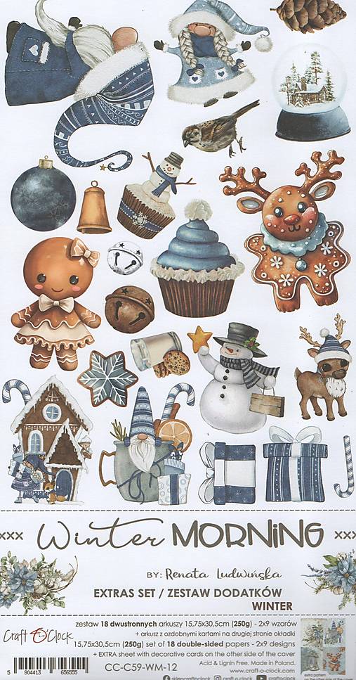 Papier - Scrapbook papier dodatkový Winter Morning - 15861132_