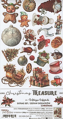 Papier - Scrapbook papier dodatkový Christmas Treasure - 15860701_