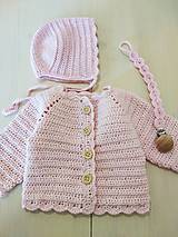 Detské oblečenie - Háčkovaný svetrík pre dievčatko - 15860086_