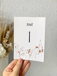 Papiernictvo - Kvetinové čísla na stoly - 024 - 15861120_