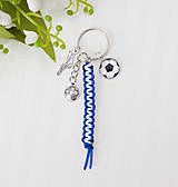 Kľúčenky - Klúčenka pre chlapca -Futbal biela/modrá - 15861478_