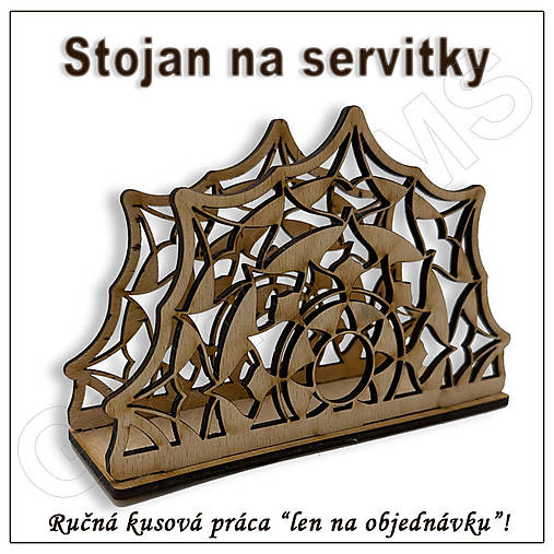 Dekorácie - Stojan na servítky - vzor E - 15860633_