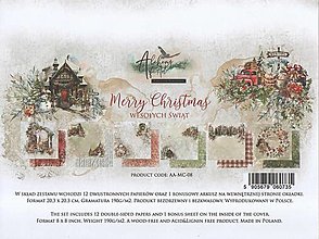 Papier - Scrapbook papier 8x8 Merry Christmas - 15862442_