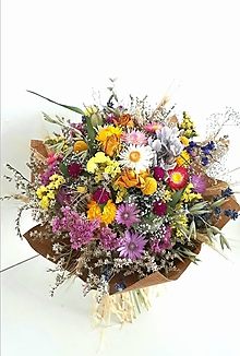 Dekorácie - Kytica zo sušených kvetov - 15862705_