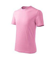Polotovary - Detské tričko BASIC ružová 30 - 15862846_