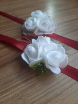 Náramky - Náramky pre družičky biele ružičky - 15864636_
