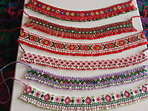 Náhrdelníky - folkový šitý náhrdelník č.17 - 15863675_