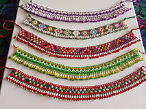 Náhrdelníky - folkový šitý náhrdelník č.17 - 15863676_