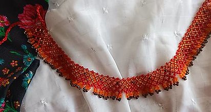 Náhrdelníky - sloviena 13 - šitý náhrdelník - 15863501_