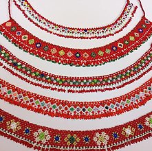 Náhrdelníky - folkový šitý náhrdelník č.13 - 15863630_