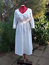 Šaty - Madeirové šaty so zaväzovaním - 15864129_