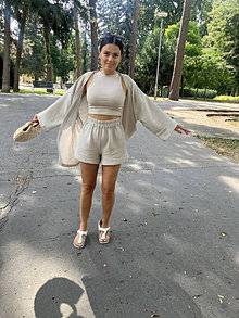 Kimoná - Set - kimono long, kratasy z muselinu - 15864049_