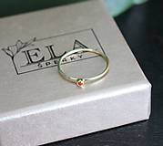 Prstene - Zlatý prsteň mini mini - oranžový - 15863762_