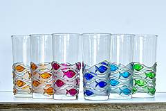 Nádoby - Sklenice vysoká – ryby ve vodě - 15863529_