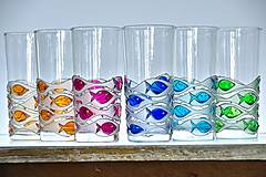 Nádoby - Sklenice vysoká – ryby ve vodě - 15863530_