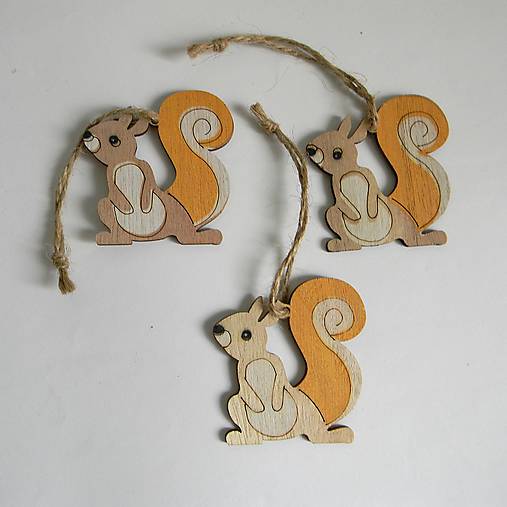 Polotovary - Veverička horčicová - 5cm -1ks - 15863337_