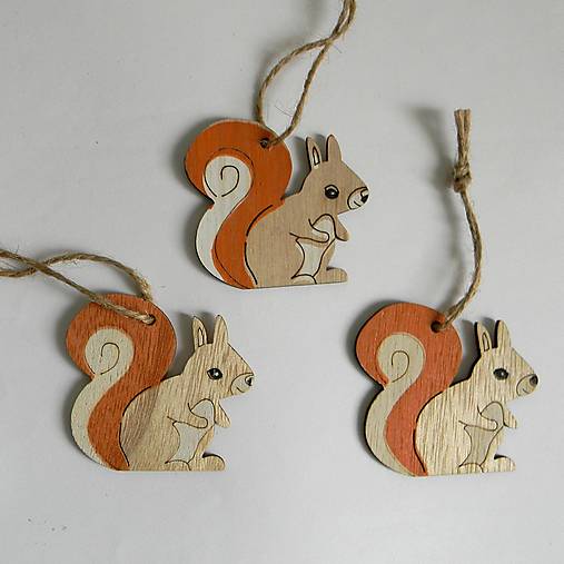 Polotovary - Veverička škoricová - 5cm -1ks - 15863339_