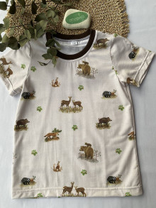 Detské oblečenie - Tričko Lesné zvieratká - 15865120_