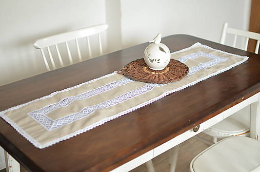 Úžitkový textil - Prírodný vidiecky obrus - 15865367_