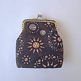 Peňaženky - Hnedá mincovka so slniečkami - 15865998_
