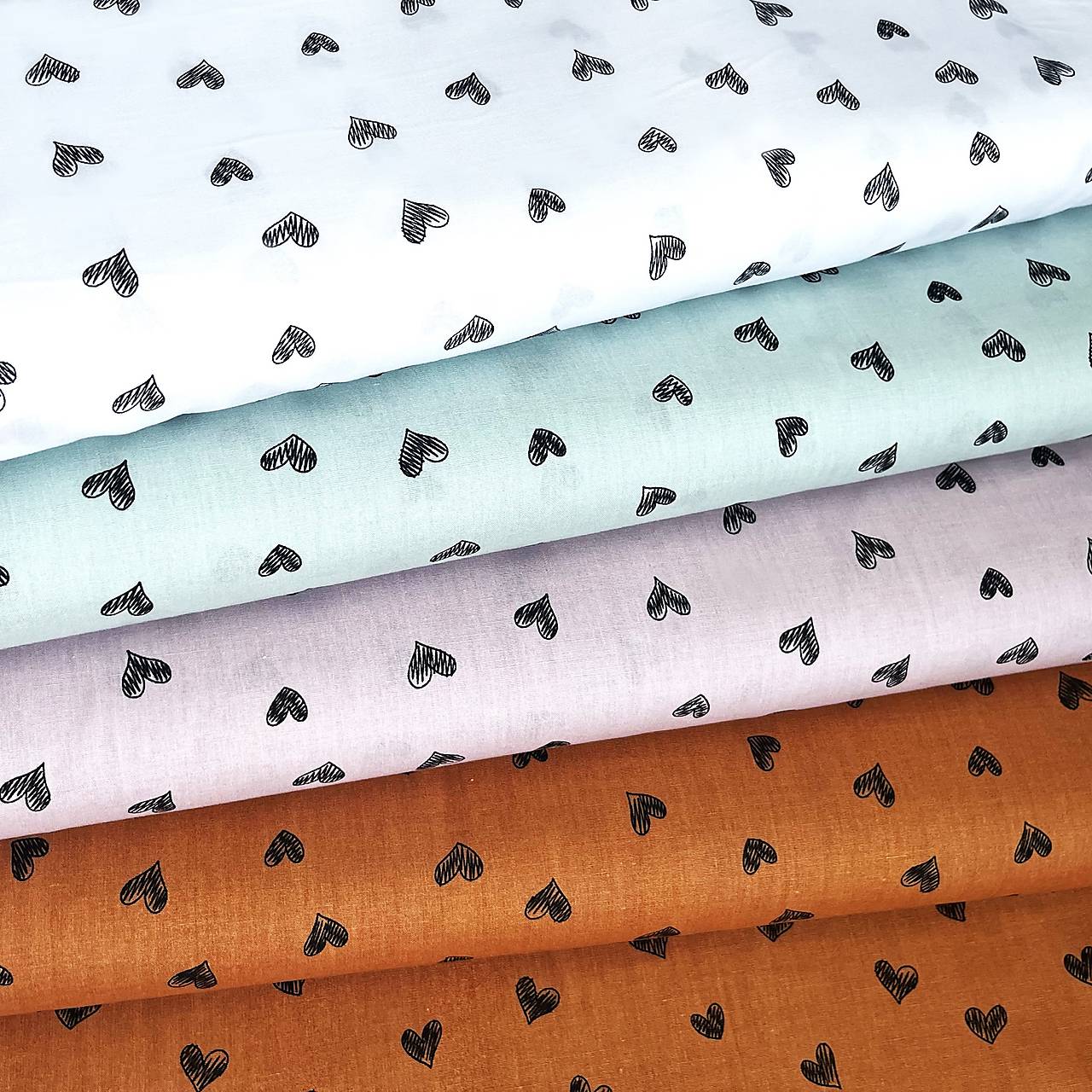 srdiečka, 100 % bavlna Holandsko, šírka 150 cm