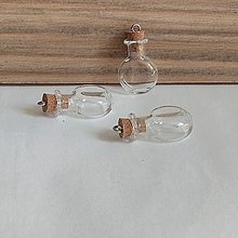 Polotovary - Sklenená fľaštička mini - s uškom - 2,5cm - 1ks - 15865786_