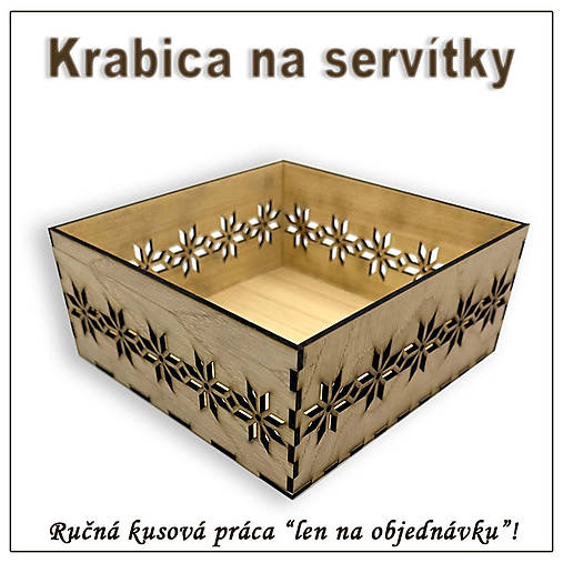 Dekorácie - Krabička na servítky - vzor A - 15866132_