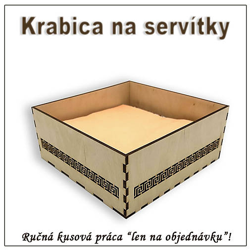 Dekorácie - Krabička na servítky - vzor B - 15866144_