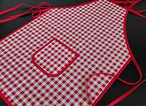Iné oblečenie - Zástera,,retro červené kocky" (Dámska) - 15867555_