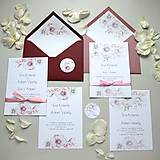 Kytica ružová - svadobné oznámenie