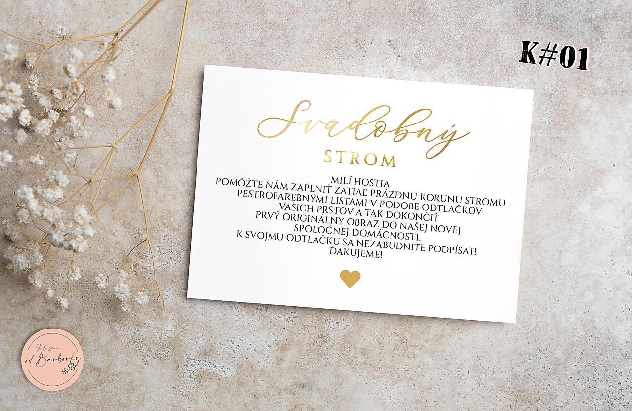 Kartička "Svadobný strom" K#01_G