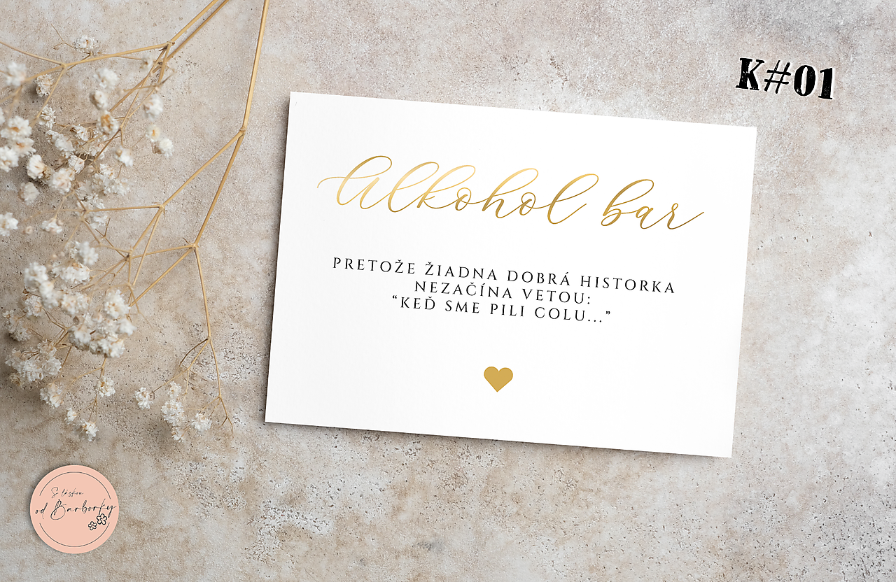 Kartička "Alkohol bar" K#01_J