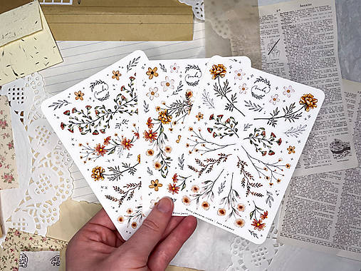 Papier - Samolepky " Late summer" - 15868433_