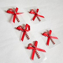 Polotovary - Vianočná samolepka červená- 3cm - 1ks - 15867214_