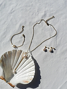 Sady šperkov - Renaissance - perlová sada šperkov, vodeodolný kov - 15869046_