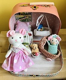 Hračky - MiNi Čarovný kufrík s myškou a babatkom - 15869722_