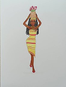 Kresby - Africká Žena - 15872208_