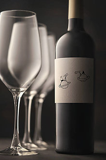 Úložné priestory & Organizácia - Etiketa na  svadobné víno -  DVE PLANÉTY, jeden svet - 15870096_