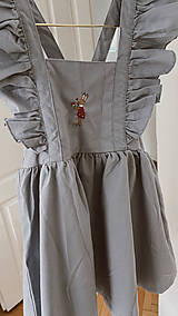 Detské oblečenie - Ručne vyšívaná ľanová šatová zásterka - 15871006_