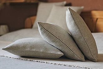 Úžitkový textil - Ľanový prehoz na posteľ+obliečky - "Natur pique" (Obliečky) - 15871894_
