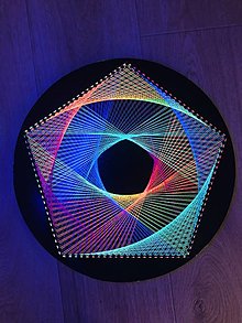 Obrazy - String art “Space Cluster” - 15871587_