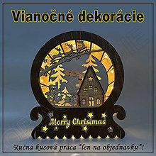 Dekorácie - Vianočná dekorácia - Merry Christmas (Vianočná dekorácia - Merry Christmas - s LED svetlom) - 15870557_