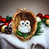 Dekorácie - Vianočné oriešky so sovičkami - 15871596_
